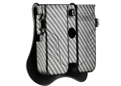 AMOMAX Universal Double Pistol Magazine Pouch - Carbon-AMOMAX-