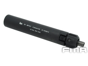 FMA MP7 Silencer 38x220mm with Flash Hider, 12 plus mm (CW) - Black-FMA-