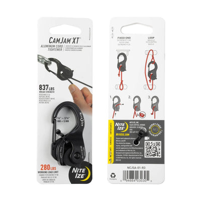 CamJam XT(TM) Aluminum Rope Tightener, black - regular-NITE IZE-