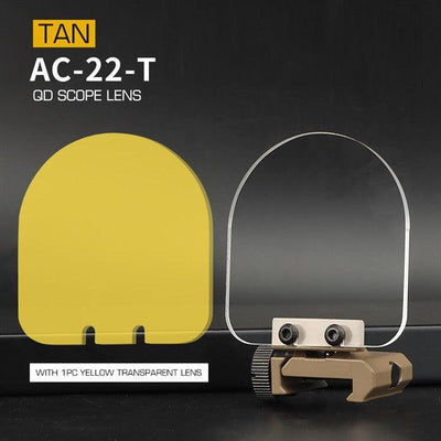 Flip-up QD Scope Lens / Sight Shield Protector - TAN-Wosport-