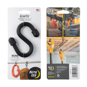 Gancio S flessibile Nite Ize Gear Tie Bendable S-Hook — Nero-NITE IZE-