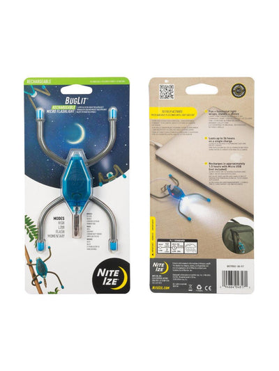 Torcia Nite Ize BugLit Rechargeable Microlight — Blu Carbone-NITE IZE-