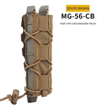 Tiger Type Long Magazine Pouch for MP5 - Coyote-Wosport-